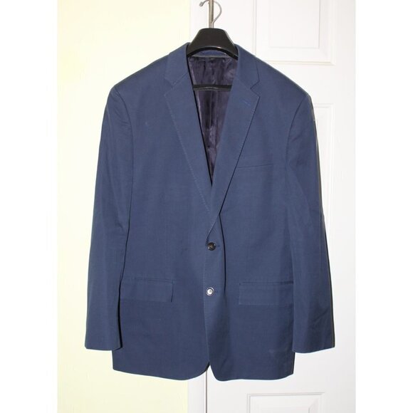 J.Crew Crosby Carpini Blue Men Blazer Size 44R Cotton Jacket made in Italy - Picture 1 of 13